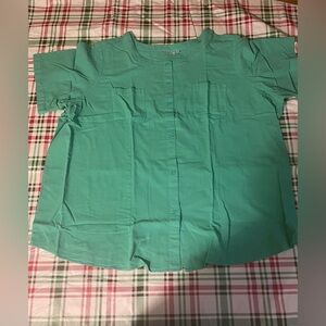 Women’s Woman Within Shirt Plus 38/40 Turquoise New 5X